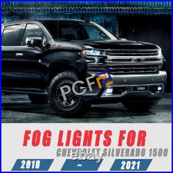 FOR Chevrolet silverado 2018-2021 Front Bumper Fog Light Lamp LED Turn Signal