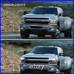 FULL LED Reflector Headlights with Sequential Turn For 07-13 Chevrolet Silverado