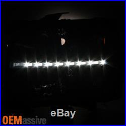 Fit 07-13 Chevy Silverado 1500 07-14 2500HD 3500HD Black Smoked LED Headlights