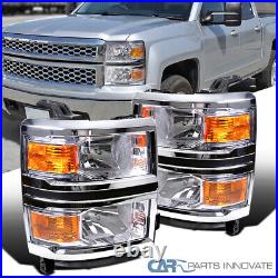 Fit 14-15 Chevy Silverado 1500 Headlights Turn Signal Lamps Headlamps Left+Right