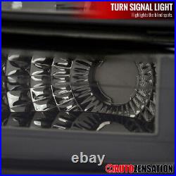 Fit 1999-2002 Silverado 00-06 Suburban Smoke LED Bar Headlights+Bumper Signal
