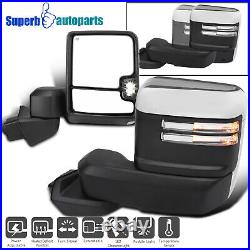 Fit 19-22 Silverado 1500 PW Heat Tow Mirrors+LED Signal Puddle Temp Sensor