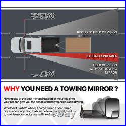 Fit 2003-2007 Sierra/SilveradoPOWER+HEAT+SMOKE LEDRight Side TowithTowing Mirror