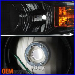 Fit 2014-2015 Chevy Silverado 1500 Driver Side Black Headlight Lamp Replacement