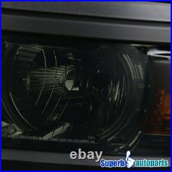 Fit 2014-2015 Chevy Silverado 1500 Smoke Projector Headlights Turn Signal Lamps
