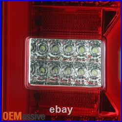 Fit 2014-2019 Chevy Silverado GMC Sierra Clear LED Light Bar Tail Lights Lamps