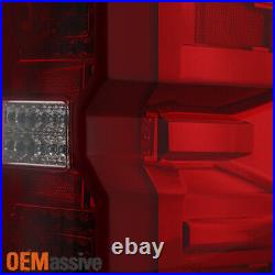 Fit 2014-2019 Chevy Silverado GMC Sierra Clear LED Light Bar Tail Lights Lamps