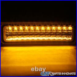 Fit 88-99 Chevy C10 C/K Tahoe Silverado Clear LED Bumper Lights Parking Lamps