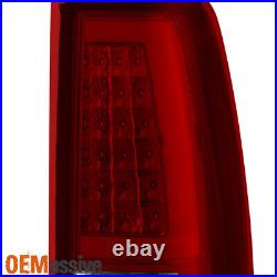 Fit 99-02 Chevy Silverado 99-06 GMC Sierra Red LED Tail Lights + 3rd Brake Light