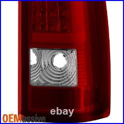 Fit 99-02 Chevy Silverado 99-06 GMC Sierra Red LED Tail Lights + 3rd Brake Light