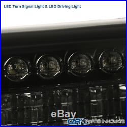 Fit 99-02 Silverado 00-06 Suburban Tahoe Smoke Headlights+LED Bumper Signal Pair