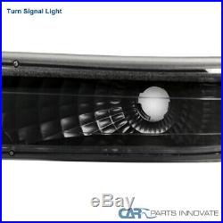 Fit 99-02 Silverado 00-06 Tahoe Suburban Black Halo Projector Headlights+Bumper