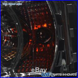 Fit Chevy 07-14 Silverado LED U Ring Halo Smoke Lens Tinted Projector Headlights