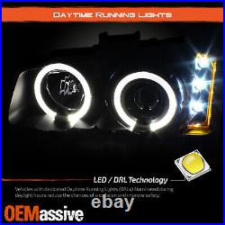 Fits 03-06 Silverado LED Halo Projector Headlights + Bumper Lamps + Fog Lights