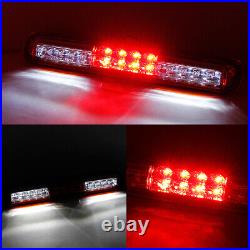 Fits 03-06 Silverado Sierra 1500 2500HD 3500 Red Clear LED Tail Lights+3rd Brake