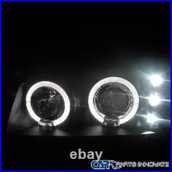 Fits 03-07 Silverado Avalanche Black Halo Projector Headlights with Bumper Lamps