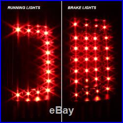 Fits 07-13 Silverado 1500 2500 3500 Pickup Black LED Tail Lights Brake Lamps