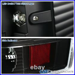 Fits 07-14 Chevy Silverado 1500 2500 3500 Black LED Rear Tail Lights Brake Lamps