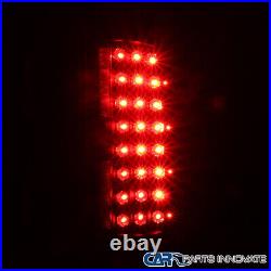 Fits 07-14 Chevy Silverado 1500 2500 3500 Black LED Rear Tail Lights Brake Lamps