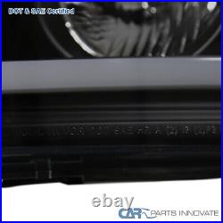 Fits 07-14 Chevy Silverado Pickup Black Smoke LED Tube Projector Headlights Pair