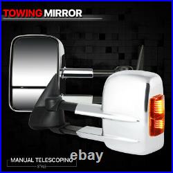 Fits 1999-2002 Sierra/SilveradoPOWER+HEATED+AMBER LEDChrome Towing Side Mirror