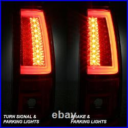 Fits 1999-2002 Silverado Sierra 1500 2500HD 01-03 3500 Red Clear LED Tail Lights