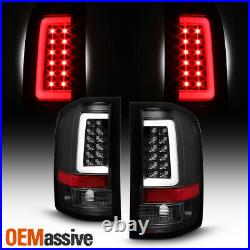 Fits 2007-2014 Chervy Silverado + 2007-2014 GMC Sierra Black LED DRL Tail Lights