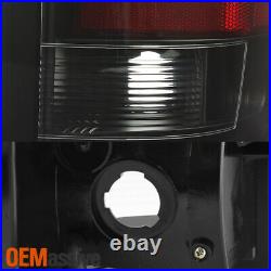 Fits 2007-2014 Chervy Silverado + 2007-2014 GMC Sierra Black LED DRL Tail Lights