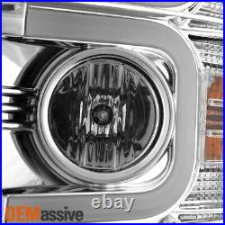 Fits 2015-2019 Chevy Silverado 2500 HD/3500HD LED Tube Clear Projector Headlight