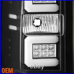 Fits 2016-2018 Chevy Silverado 1500 LED Model Black LED Tube Tail Lights Lamp