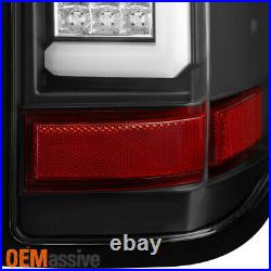 Fits 2016-2018 Chevy Silverado 1500 LED Model Black LED Tube Tail Lights Lamp