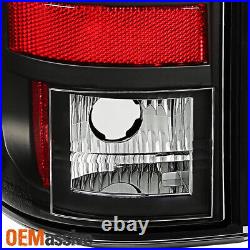 Fits 99-02 Silverado Sierra 1500 2500 HD 2001-03 3500 Black Tube LED Tail Lights