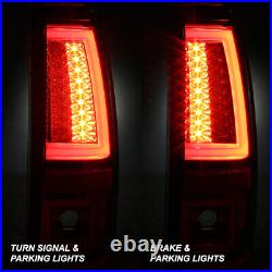 Fits 99-02 Silverado Sierra 1500 2500 HD 2001-03 3500 Black Tube LED Tail Lights