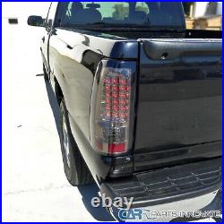 Fits 99-02 Silverado Sierra Fleetside Smoke LED Tail Lights Tinted Brake Lamps
