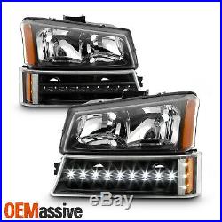 For 03-06 Avalanche 1500/2500 Silverado 1500HD/2500HD/3500 Headlights+LED Bumper