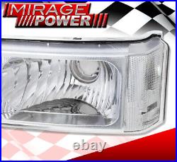 For 03-06 Chevrolet Silverado Chrome Housing Clear Headlights Bumper Corner Lamp