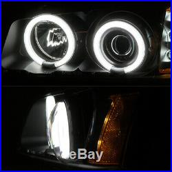 For 03-06 Chevy Silverado LH + RH Black LED CCFL Head Lights + DRL Signal Lights