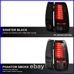 For 03-06 Chevy Silverado SINISTER BLACK LED Smoke Rear Brake Tail Light Lamp