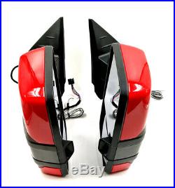 For 03-06 Silverado Painted Red Tow Power+Heated+Smoke LED Turn Signal Mirrors