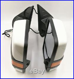 For 03-06 Silverado Painted White Tow Power+Heated+Amber LED Turn Signal Mirrors
