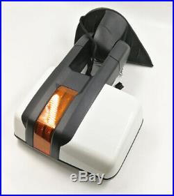 For 03-06 Silverado Painted White Tow Power+Heated+Amber LED Turn Signal Mirrors