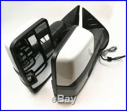 For 03-06 Silverado Painted White Tow Power+Heated+Smoke LED Turn Signal Mirrors