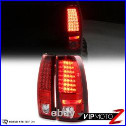 For 03-06 Silverado Truck Factory Style RED/CLEAR LED Tail Light Brake Lamp PAIR