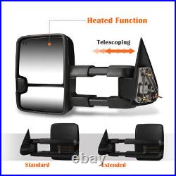 For 03-07 Silverado/Sierra Power+Heated Towing Side Mirrors withSmoked Turn Signal