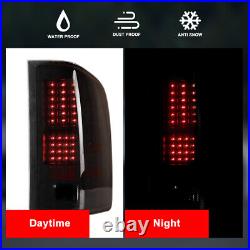 For 07-13 Chevy Silverado 1500 2500HD 3500HD LED Tail Lights Lamps Black Smoke