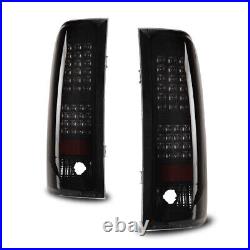 For 07-13 Chevy Silverado 1500 2500HD 3500HD LED Tail Lights Lamps Black Smoke