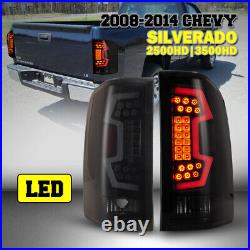 For 07-13 Chevy Silverado 1500 2500 3500 LED Tail Lights Sequential Turn Signal