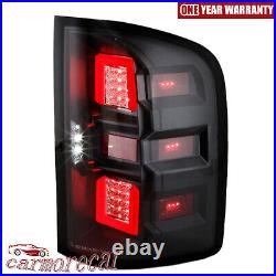 For 07-13 Chevy Silverado 1500 2500 HD 3500HD Black Full LED Tail Lights Lamps