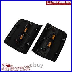 For 07-13 Chevy Silverado 1500 2500 HD 3500HD Black Full LED Tail Lights Lamps