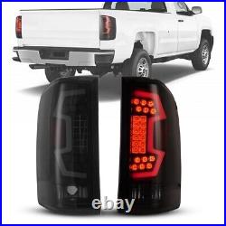 For 07-13 Chevy Silverado 1500 2500 Tail Lights LED Sequential Turn Signal Smoke